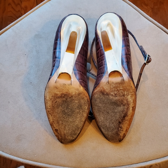 GIUSEPPE Brown Wedge Pumps - Picture 3 of 5